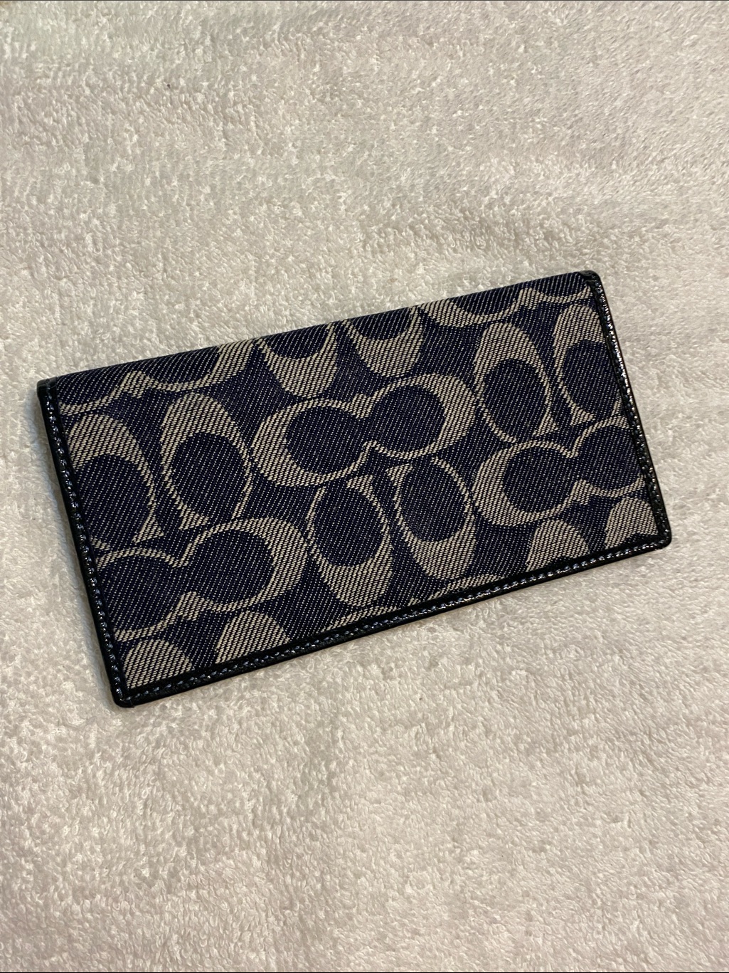 Coach Denim Checkbook Wallet